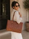 Luxury Croc Texture Tote Bag with Sling